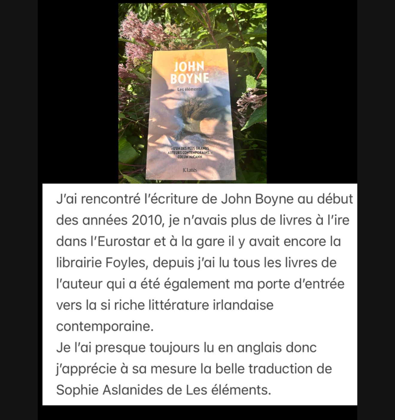 Les éléments de John Boyne chez JC Lattès : Une fresque d’âmes et de correspondances silencieuses